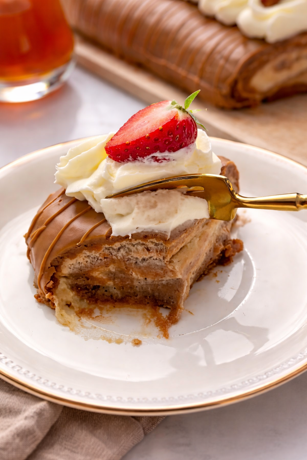 Lotus Biscoff rolat bez pečenja sa kremom i Biscoff preljevom