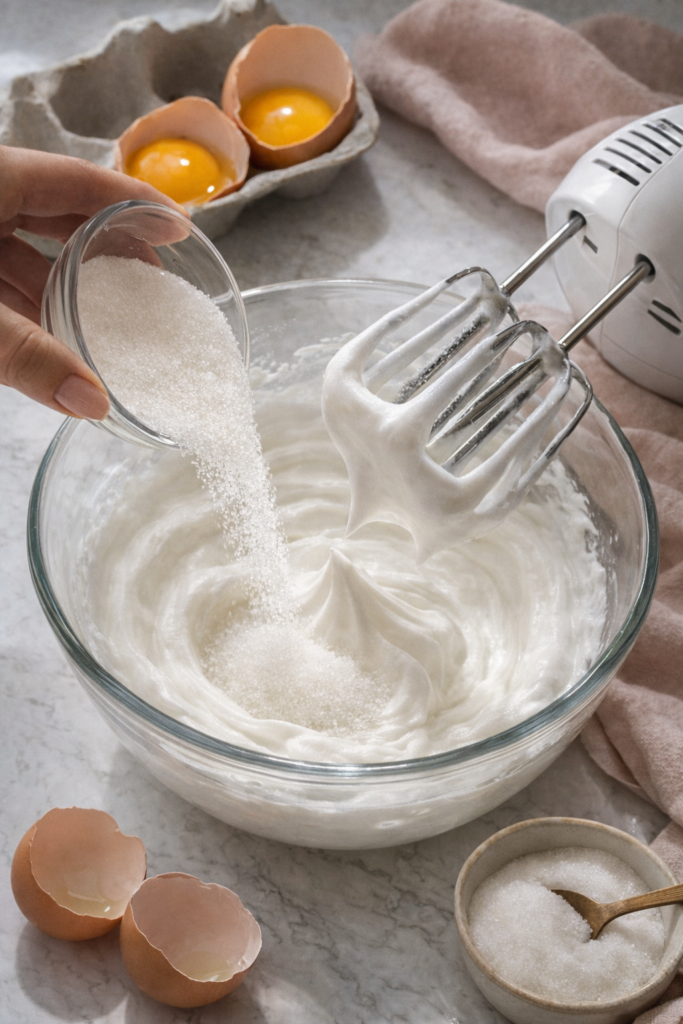 Mućenje bjelanjaka sa šećerom za najmekši kolač od putera